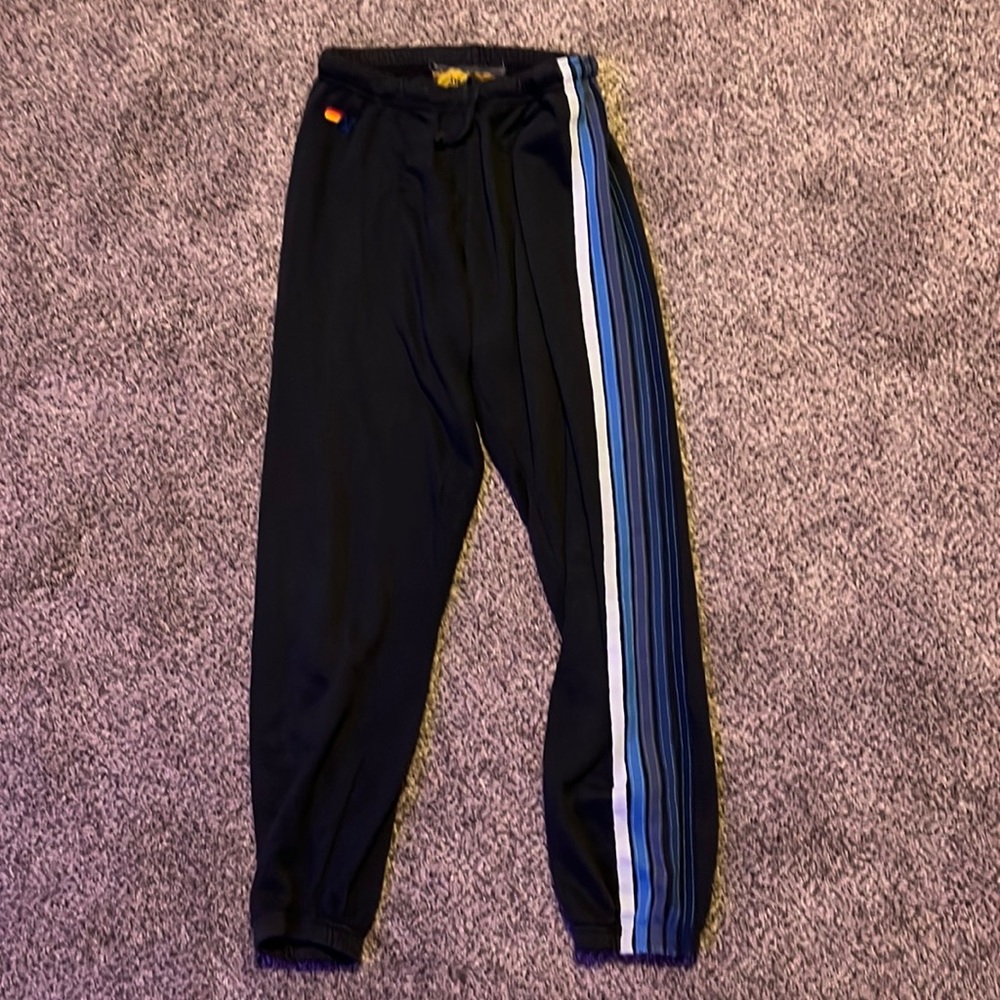 Aviator nation Charcoal Five Stripe Blue Size medium sweatpants